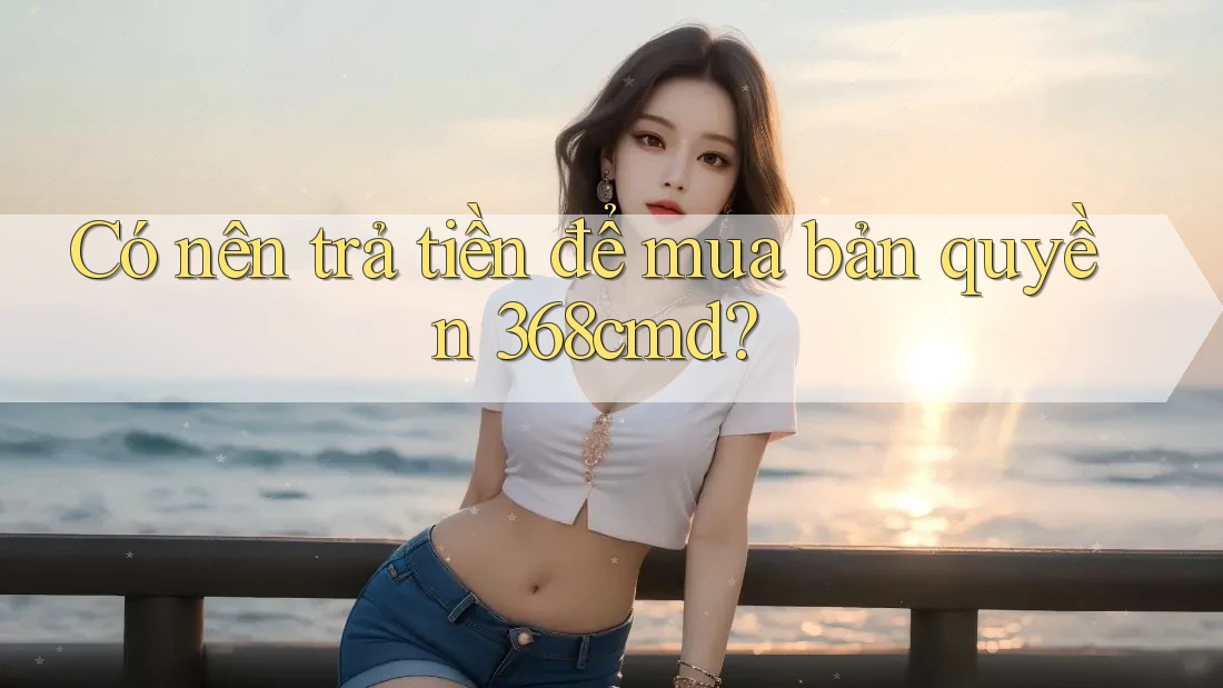 Có nên trả tiền để mua bản quyền 368cmd? Có nên trả tiền để mua bản quyền 368cmd?