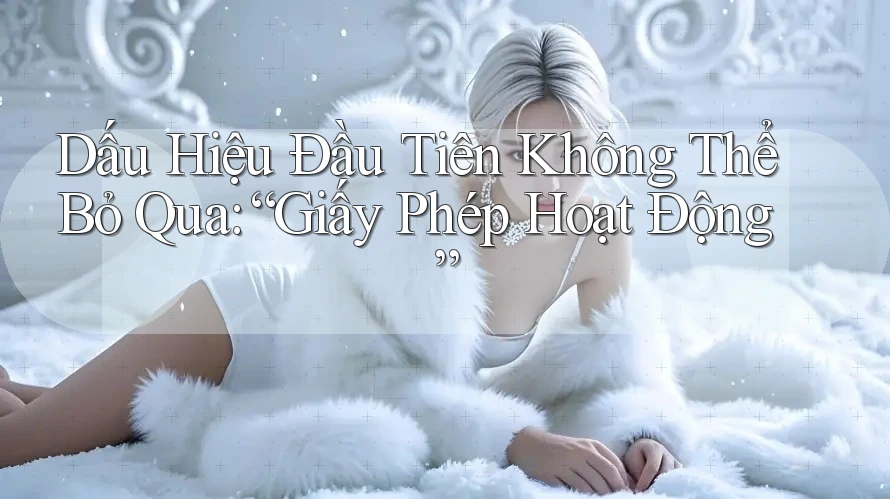 Dấu Hiệu Đầu Tiên Không Thể Bỏ Qua: “Giấy Phép Hoạt Động” Dấu Hiệu Đầu Tiên Không Thể Bỏ Qua: “Giấy Phép Hoạt Động”