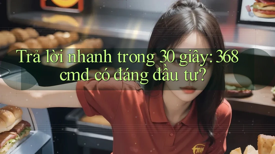Trả lời nhanh trong 30 giây: 368cmd có đáng đầu tư? Trả lời nhanh trong 30 giây: 368cmd có đáng đầu tư?