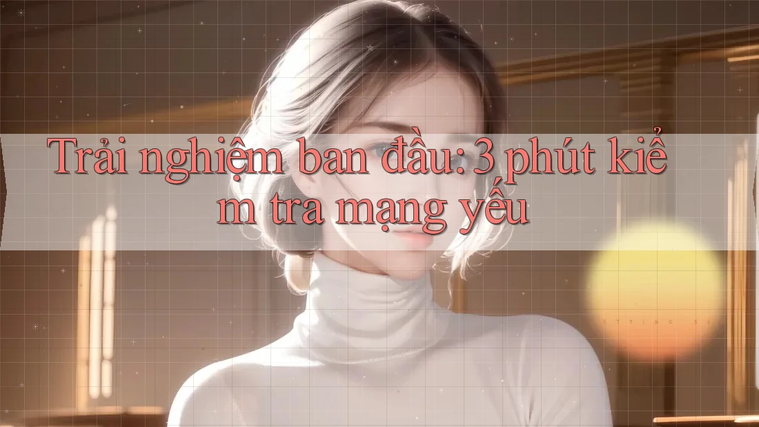 Trải nghiệm ban đầu: 3 phút kiểm tra mạng yếu Trải nghiệm ban đầu: 3 phút kiểm tra mạng yếu